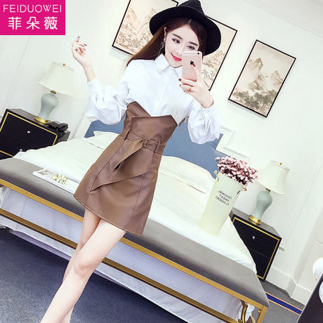 女神范套装裙冬2018新款名媛夜店女装性感显瘦韩版晚秋两件套裙子商品大图