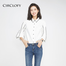 阿cir 雪纺衬衫女2018秋季新款女装韩版上衣大码宽松长袖休闲衬衣图片