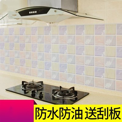 厨房防油贴纸耐高温柜灶台用自粘墙贴台面橱柜瓷砖防水大理石壁纸