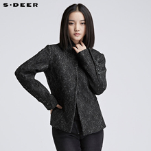 sdeer圣迪奥女装商务休闲毛呢西装外套S16482226图片