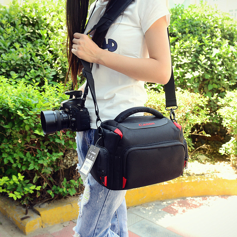 佳能单反微单相机包女斜挎包M6100D200D77