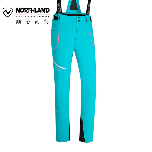 诺诗兰NORTHLAND冬季户外滑雪裤女防风弹力滑板裤背带裤GK042810