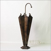 饰摆设铁皮伞桶复古铁艺装 居日用雨具收纳桶门店装 饰落地雨伞架