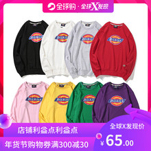 秋冬季dickies帝客卫衣男女薄款印花经典款休闲情侣圆领长袖卫衣