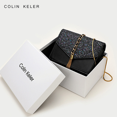 小COLIN&KELER 信封包2018新款限量包流苏链条小方包单肩包斜挎包