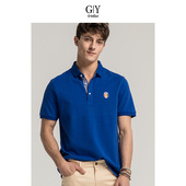 GYgoldlion/金利来GY服饰短袖POLO衫男青年绣标时尚休闲翻领T恤潮
