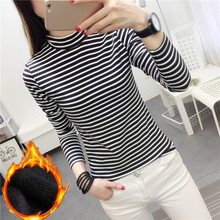 保暖2018秋冬季女衣服加绒加厚紧身冬季冬天内穿秋衣打底衫上衣