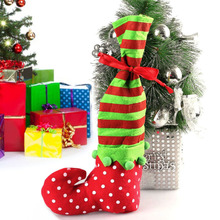 Lovely Shoe Pant Candy Elf Suspenders Claus Santa Boot
