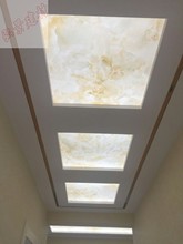 过道走廊 背景墙雪花石样块 亚克力透光石透光板仿云石板天花吊顶