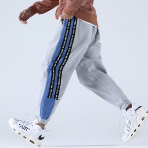 潮牌串标hiphop束脚裤子