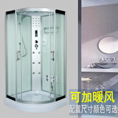 整体淋浴房一体式浴室家用玻璃门卫生间简易弧扇形移动淋雨房隔断