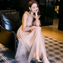 秋装女装2018新款韩版秋季冷淡风初恋裙子早秋复古长袖连衣裙长裙图片