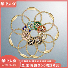 女可调节 复古八芒星罗盘钻石链戒钻戒18k金简约钻石戒指黄金尾戒