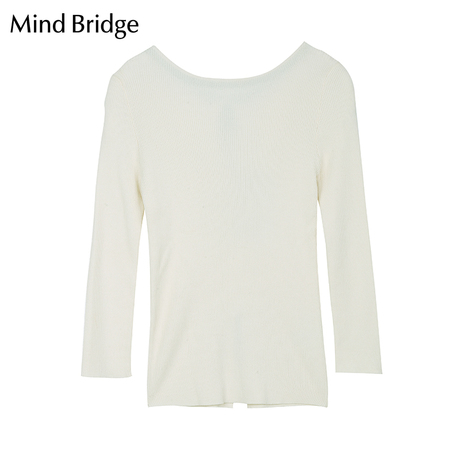 Mind Bridge百家好秋冬女装针织衫 韩版时尚 开衩系带 MRKT727A商品大图