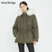 Mind Bridge百家好冬装2018新款羽绒服女 短款宽松外套潮MSDJ820C图片