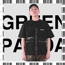 Green Panda原创设计oversize街头潮流潮牌超火多功能战术马甲背