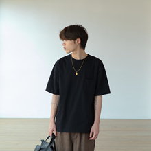 t恤 澳洲棉口袋侧开叉宽松短袖 19ss tee 118 Humanimal