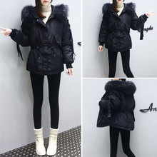 棉袄女2018新款秋冬大毛领收腰棉衣韩版短款棉衣加厚棉服外套女装图片