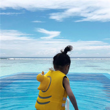 ins儿童男女童小鸭子救生浮力衣马甲背心游泳衣小孩泳圈