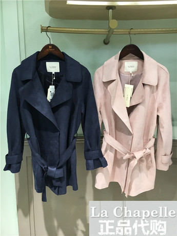 拉夏贝尔国内正品代购拉贝缇2018秋装新款风衣外套上衣女60007258商品大图