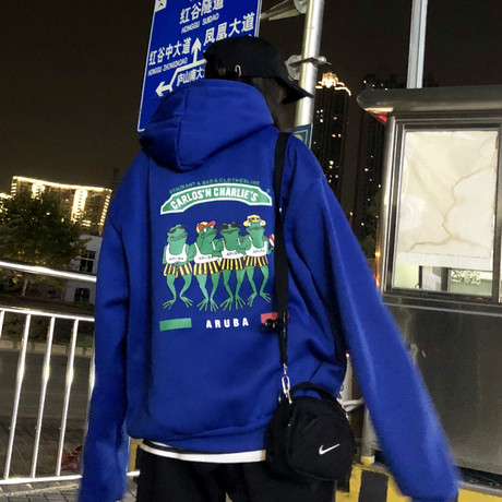 pp home卫衣女秋2018新款长袖连帽加绒韩版潮宽松ulzzang女装上衣商品大图
