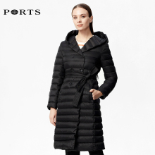 Ports/宝姿秋冬新款双排扣白鸭绒中长款羽绒服薄款YLB9U523DWN008图片