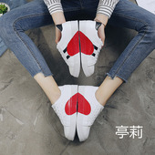 爱心小白鞋女春季2018新款戚薇同款情侣鞋贝壳板鞋ins超火的鞋子