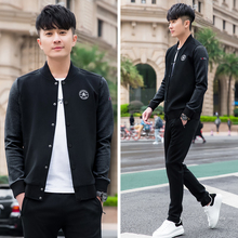 正品怡安踏雪运动套装男春秋季2019新款卫衣套装男休闲棒球服运动