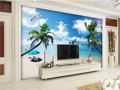 3d海景墙纸大型壁画价格