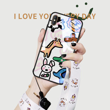 Max手机壳X网红iPhoneXR女iPhoneXSMax防摔xr潮牌6splus玻璃iPhoneX卡通8p可爱XSmax挂绳外壳6s iPhone苹果XS