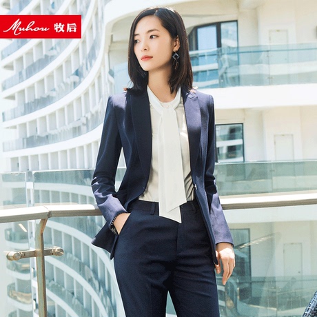 韩版时尚小西装女装套装修身工作服马甲三件套秋季新款职业装外套商品大图