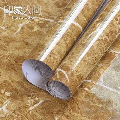 大理石纹自粘防水家具橱衣柜灶台面翻新贴纸波音软片加厚地板