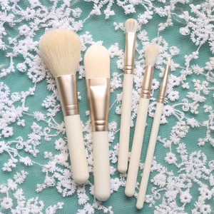 5支动物毛化妆刷子套装