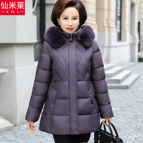 中老年棉衣女短款40-50岁加厚棉袄中年羽绒棉服洋气妈妈冬装外套商品大图