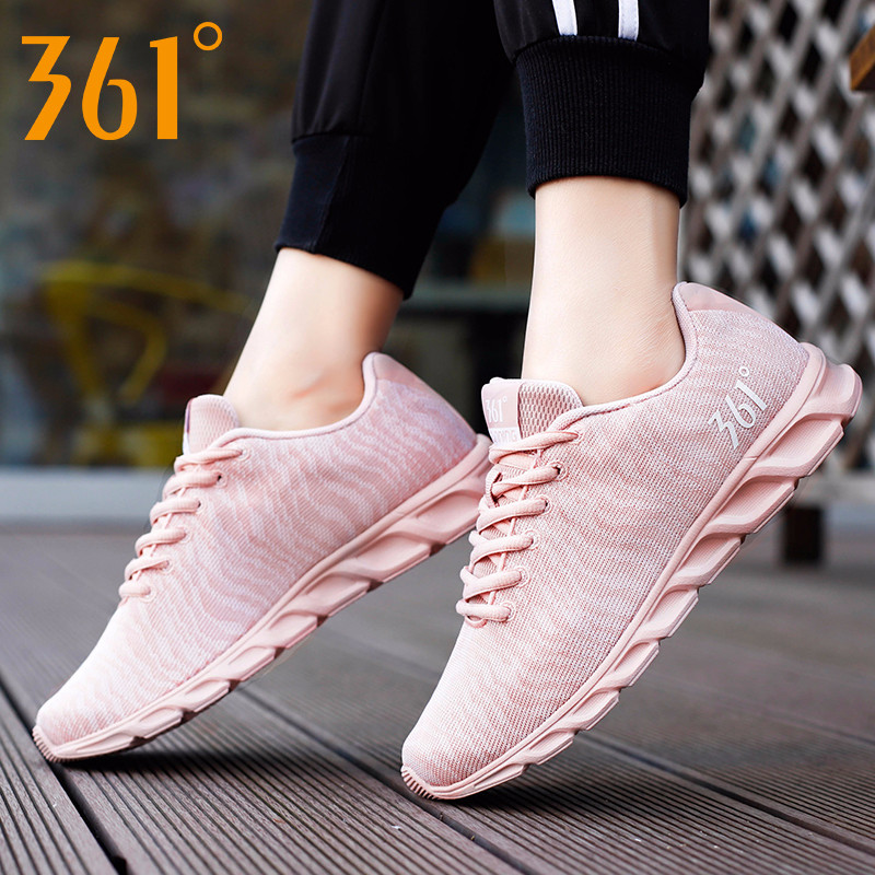 361 Sports Shoes Women's Shoe 2019 Autumn New 361 Degree Authentic Student Mesh Breathable Fashion Casual Running Shoe