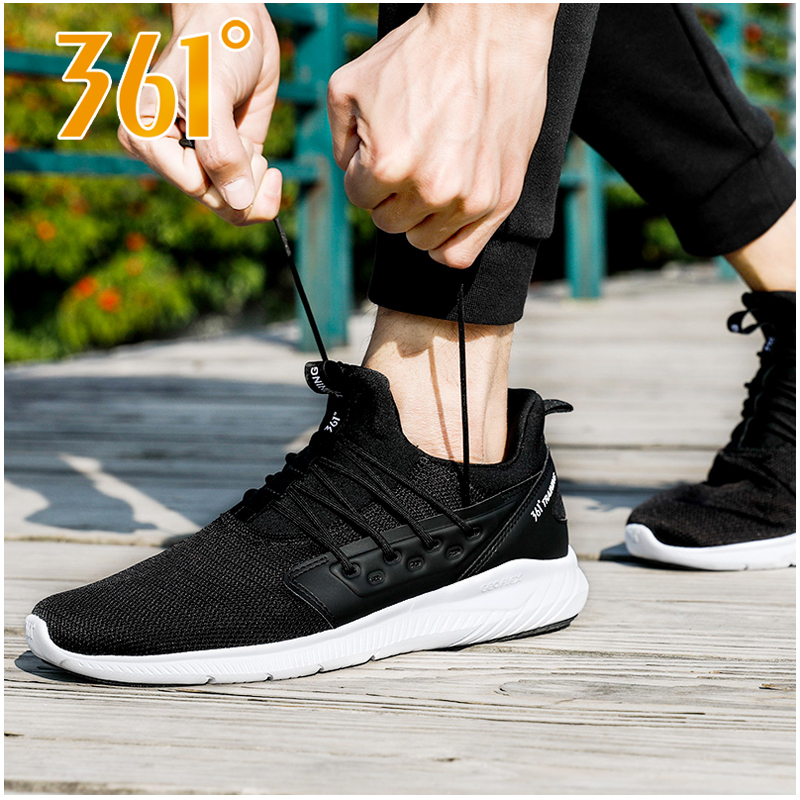 361 Sports Shoes Men's Shoe Mesh Breathable 2019 Autumn New 361 Official Genuine Student Running Shoe Men