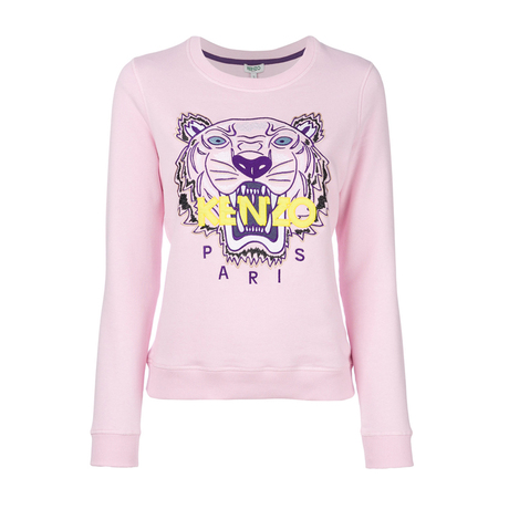 KENZO/高田贤三 春夏新款经典虎头刺绣粉色卫衣女 4XA 2SW705商品大图