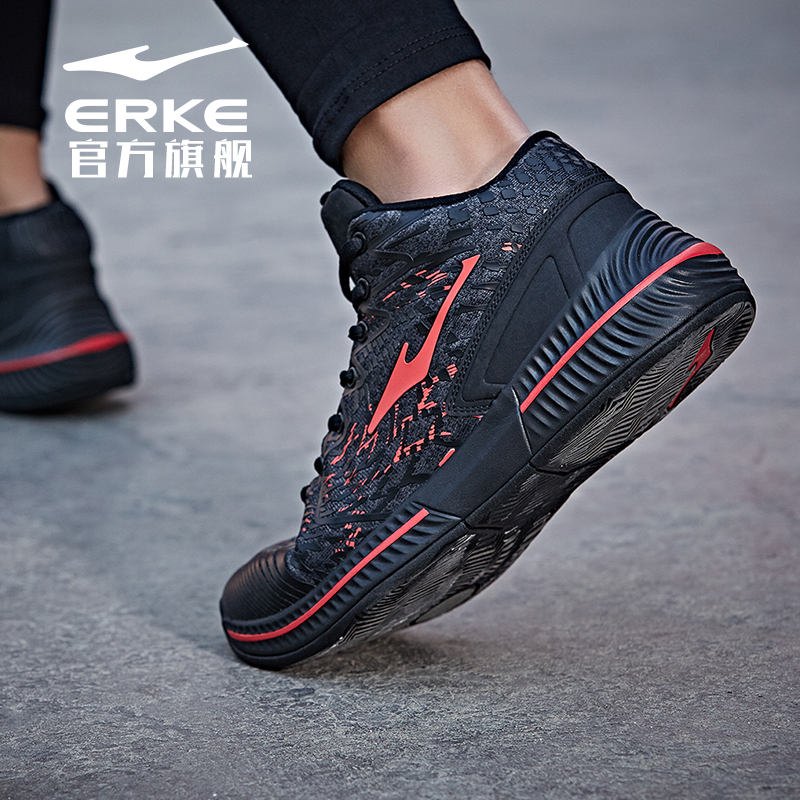 ERKE Official Delivery Men's Basketball Shoes Sneakers Non slip Cushioning Non slip Foot Protection Cement Floor Basketball Shoes