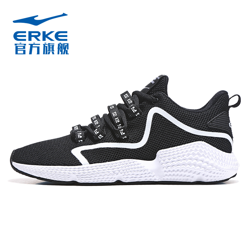 ERKE Sports Shoes Men's Shoes 2019 Summer New Breathable Mesh Shoes Men's Fashion Shoes Running Shoes Casual Shoes