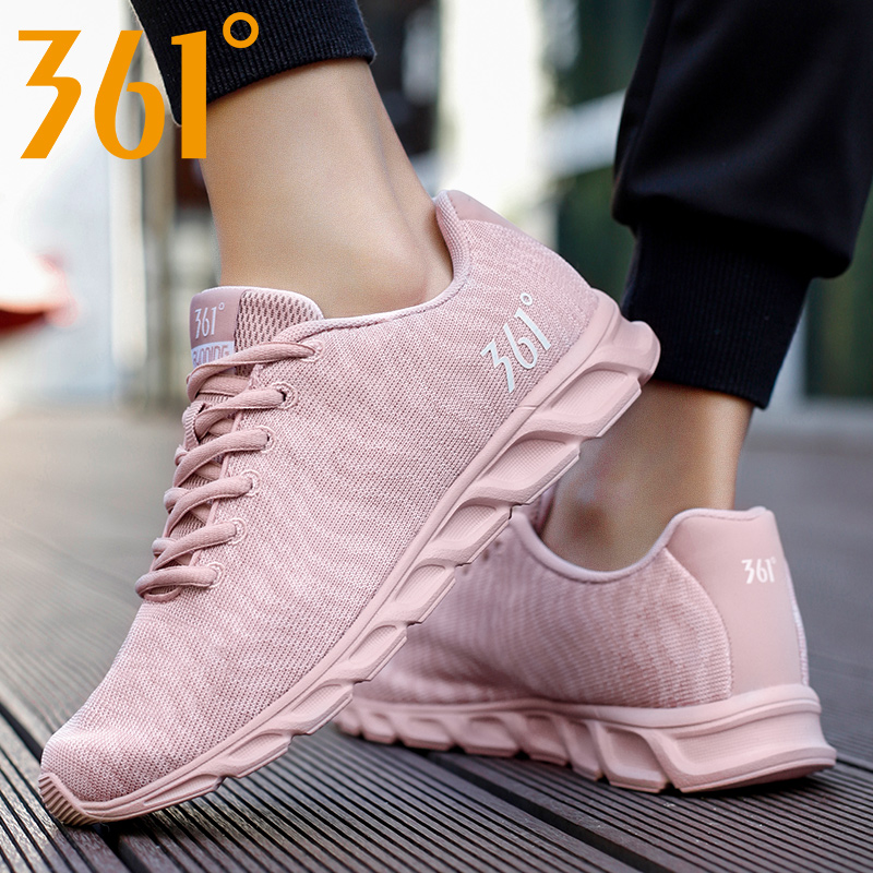 361 degree women's shoes, sports shoes, 2019 autumn new lightweight authentic 361 running shoes, cute little pink shoes for girls