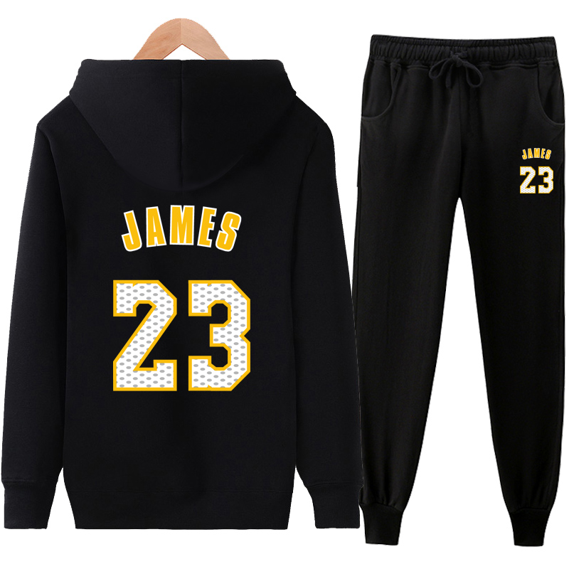 Lakers Basketball uniform James Hoodie Men's Student activism Suit Le Blanc 23 Large Training Shirt