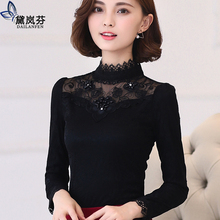 秋装蕾丝打底衫女装长袖T恤2018新款秋天衣服潮韩版百搭初秋上衣图片