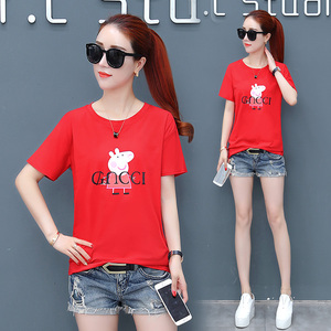 2019新款宽松初中高中学生短袖T恤夏天衣服少女夏装上衣丅恤女装