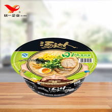 12碗速食泡面刘昊然推荐 统一方便面汤达人日式豚骨拉面碗面130克