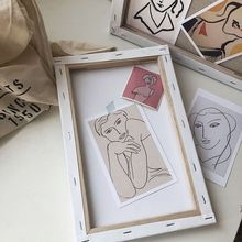 韩风简约木质画框 摆拍木框 拍摄道具 咖啡店摆件 明信片留言板