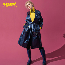 妖精的口袋欧货中长款长袖大衣韩版秋装2018新款chic风衣外套女图片