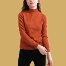 ZIMMUR18秋冬新款女装通勤时尚简约气质显瘦高圆领女款上衣针织衫图片