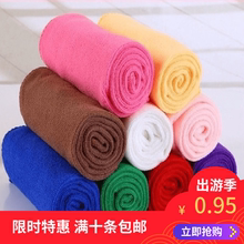 包邮 厨房纤维不掉毛擦手白色抹布四方小方巾 打扫卫生毛巾便宜