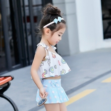 韩国小童女童宝宝泳衣分体游泳衣女小孩1 3岁婴幼儿女宝儿童可爱
