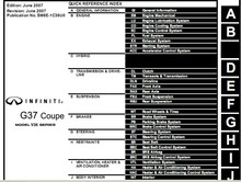 年款 Coupe维修手册 英菲尼迪G37 2008 英文版带电路图